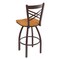 Holland Bar Stool Co 25" Swivel Counter Stool, Bronze Finish, Med Maple Seat 82025BZMedMpl - alternate 4